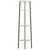 Produktbild 3 för Hörnhylla 4 hyllplan ljusbrun och svart 45,5x31,5x150 cm