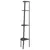 Produktbild 4 för Hörnhylla 4 hyllplan svart 45,5x31,5x150 cm