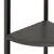 Produktbild 6 för Hörnhylla 4 hyllplan svart 45,5x31,5x150 cm