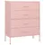 Produktbild 2 för Byrå rosa 80x35x101,5 cm stål