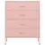 Produktbild 3 för Byrå rosa 80x35x101,5 cm stål