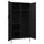 Garderob 90x50x180 cm svart stål