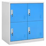 Förvaringsskåp ljusgrå och blå 90x45x92,5 cm stål