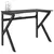 Produktbild 2 för Gamingskrivbord med K-formade ben svart 110x60x75 cm