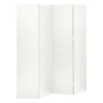 Rumsavdelare 4 paneler vit 160x180 cm stål