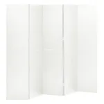 Rumsavdelare 5 paneler vit 200x180 cm stål
