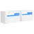 Produktbild 2 för Sängbord med LEDs 2 st vit 60x35x40 cm