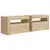 Produktbild 3 för Sängbord 2 st med LED-belysning Sonoma ek 60x35x40 cm
