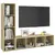 Produktbild 3 för TV-skåp 2 st sonoma-ek 142,5x35x36,5 cm konstruerat trä