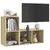 Produktbild 3 för TV-skåp 2 st sonoma-ek 72x35x36,5 cm konstruerat trä
