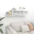 Produktbild 3 för Väggmonterad tv-hylla vit 125x18x23 cm konstruerat trä