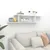 Produktbild 3 för Väggmonterad tv-hylla vit högglans 125x18x23 cm konstruerat trä