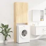 Tvättmaskinsskåp sonoma-ek 64x25,5x190 cm