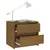 Produktbild 3 för Sängbord honungsbrun 40x30,5x35,5 cm massiv furu 