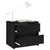 Produktbild 3 för Sängbord 2 st svart 40x30,5x35,5 cm massiv furu