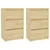 Produktbild 2 för Sängbord 2 st 40x29,5x64 cm massiv furu