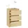 Sängbord 2 st 40x29,5x64 cm massiv furu
