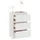 Sängbord vit 40x29,5x64 cm massiv furu