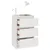 Produktbild 3 för Sängbord vit 40x29,5x64 cm massiv furu