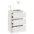 Produktbild 3 för Sängbord 2 st vit 40x29,5x64 cm massiv furu