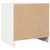 Produktbild 7 för Sängbord vit 40x30,5x40 cm massiv furu 