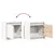 Produktbild 7 för Sängbord 2 st vit 40x30,5x40 cm massiv furu
