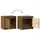 Sängbord 2 st honungsbrun 40x30,5x40 cm massiv furu 