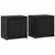 Produktbild 2 för 808122 sängskåp 2 st svart 40x30,5x40 cm massivt furu trä 