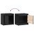 Produktbild 7 för 808122 sängskåp 2 st svart 40x30,5x40 cm massivt furu trä 