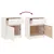 Produktbild 9 för Sängbord vit 40x31x50 cm massiv furu 