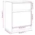 Produktbild 11 för Sängbord vit 40x31x50 cm massiv furu 