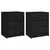 Produktbild 2 för Sängbord 2 st svart 40x31x50 cm massivt furu