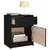 Produktbild 5 för Sängbord 2 st svart 40x31x50 cm massivt furu