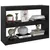 Produktbild 4 för Bokhylla/Rumsavdelare svart 100x30x71,5 cm furu