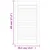Produktbild 6 för Skåpluckor lamelldesign 4 st vit 69x39,4 cm massiv furu