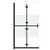 Produktbild 7 för Vikbar duschvägg med halvfrostat ESG-glas 120x190 cm