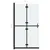 Produktbild 7 för Vikbar duschvägg med frostat ESG-glas 100x190 cm