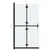 Produktbild 7 för Vikbar duschvägg med frostat ESG-glas 120x190 cm