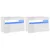 Produktbild 2 för Sängbord med LED-belysning 2 st vit högglans 60x35x40 cm
