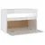 Produktbild 9 för Sängbord med LED-belysning 2 st vit högglans 60x35x40 cm