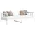 Produktbild 4 för Dagbädd vit massiv furu 90x200 cm 