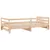 Produktbild 8 för Dagbädd utdragbar massiv furu 2x(90x200) cm 