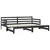 Produktbild 5 för Dagbädd svart massiv furu 2x(90x200) cm 
