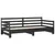 Produktbild 6 för Dagbädd svart massiv furu 2x(90x200) cm 