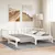 Produktbild 4 för Dagbädd vit massiv furu 2x(90x200) cm 