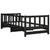 Produktbild 8 för Dagbädd svart massiv furu 2x(90x200) cm 