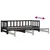 Produktbild 9 för Dagbädd svart massiv furu 2x(90x200) cm 