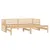 Produktbild 5 för Dagbädd massiv furu 2x(90x200) cm 
