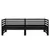 Produktbild 7 för Dagbädd svart massiv furu 2x(90x200) cm 