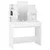 Produktbild 11 för Sminkbord med LED Vit 96x40x142 cm